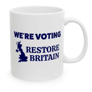 We’re Voting Restore Britain Mug