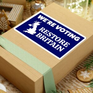 We’re Voting Restore Britain Sticker