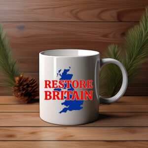Restore Britain Blue UK Map Patriotic 2026 Mug