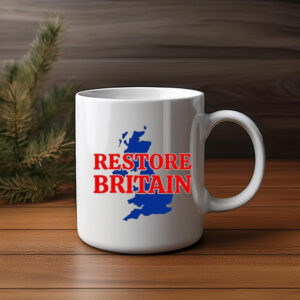 Restore Britain Blue UK Map Patriotic 2026 Mug