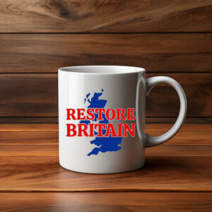 Restore Britain Blue UK Map Patriotic 2026 Mug