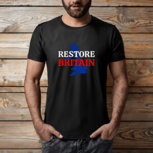 Restore Britain Blue UK Map Patriotic Shirt