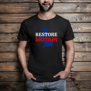 Restore Britain Blue UK Map Patriotic Shirt