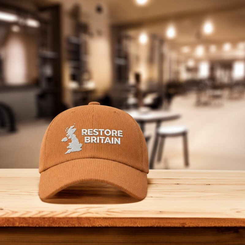Restore Britain Embroidered Corduroy Hat