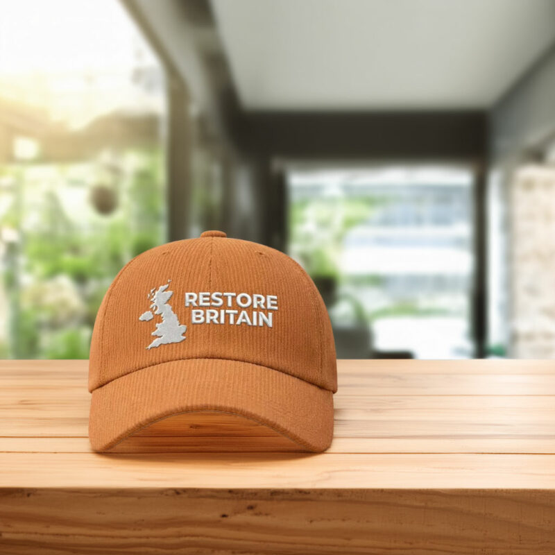 Restore Britain Embroidered Corduroy Hat