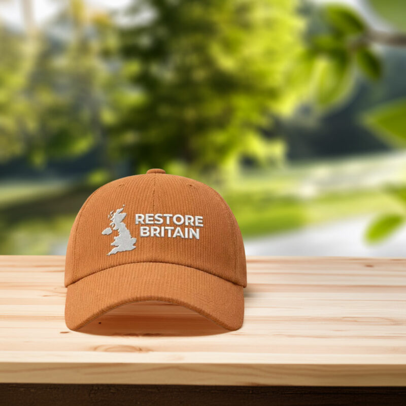 Restore Britain Embroidered Corduroy Hat