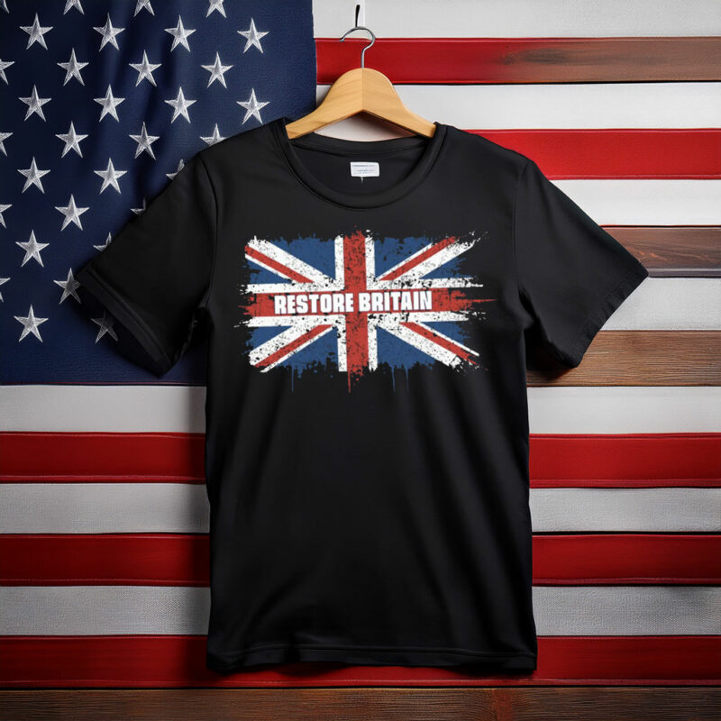 Restore Britain Grunge Union Jack T-Shirt