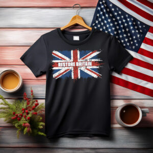 Restore Britain Grunge Union Jack T-Shirt