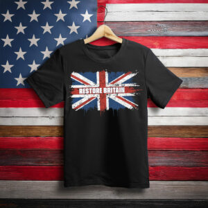 Restore Britain Grunge Union Jack T-Shirt