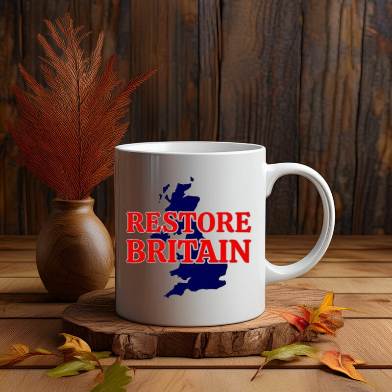 Restore Britain UK Map Graphic Mug