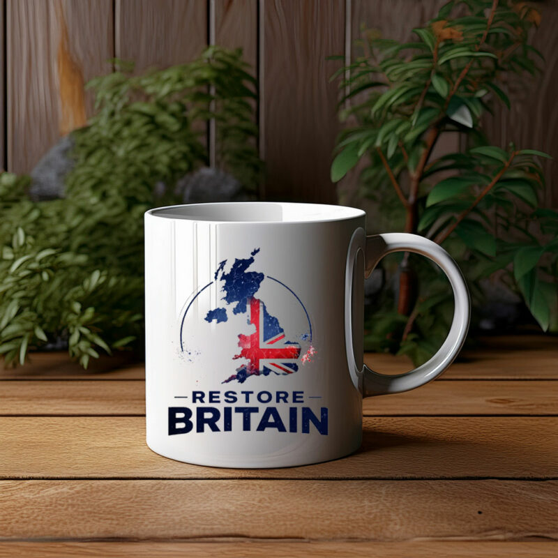 Restore Britain Union Jack Graphic Mug