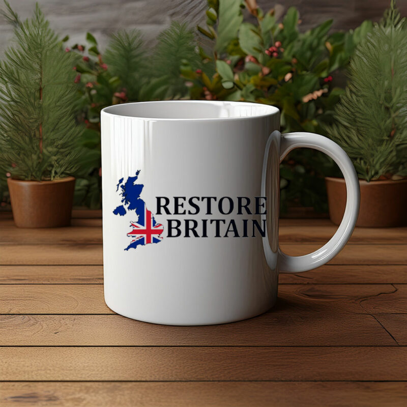 Restore Britain Union Jack Patriotic Mug