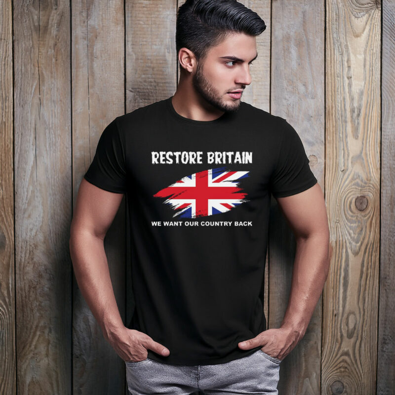 Restore Britain Union Jack Political Graphic Shirt