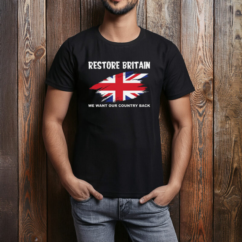 Restore Britain Union Jack Political Graphic Shirt