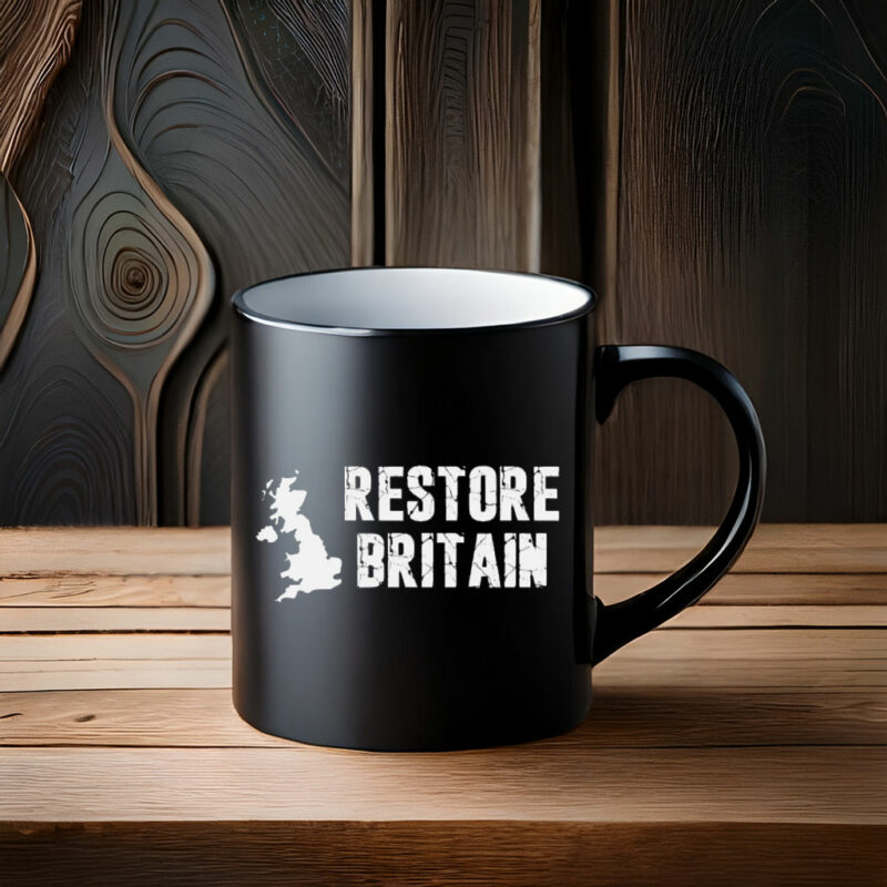 Restore Britain Vintage Distressed Logo Mug