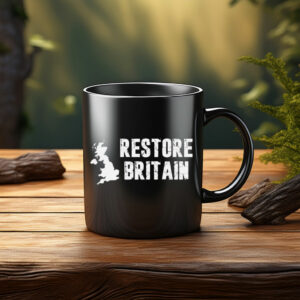 Restore Britain Vintage Distressed Logo Mug
