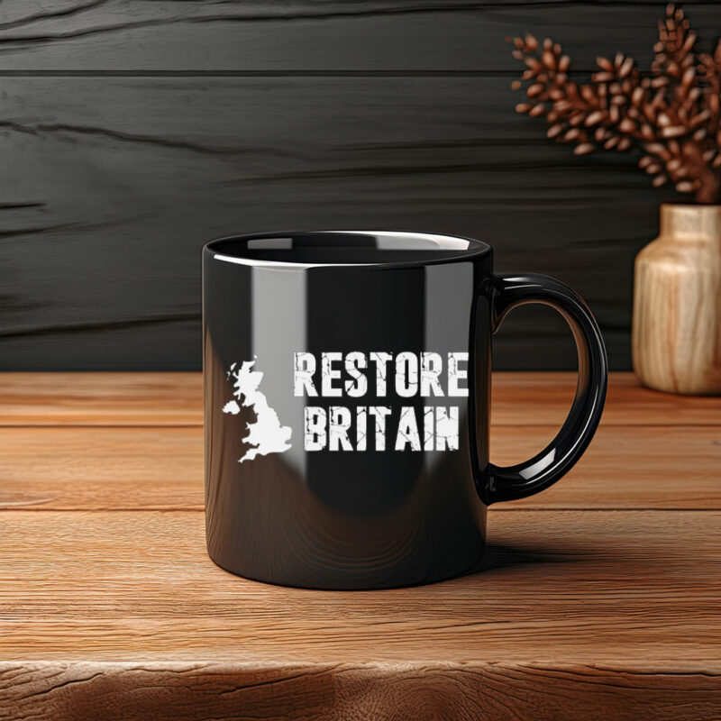 Restore Britain Vintage Distressed Logo Mug