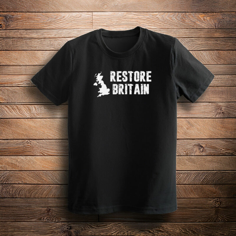 Restore Britain Vintage Distressed Logo Shirt