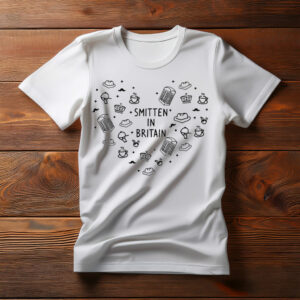 Smitten in Britain T-Shirt | UK-Inspired Romantic Graphic Tee