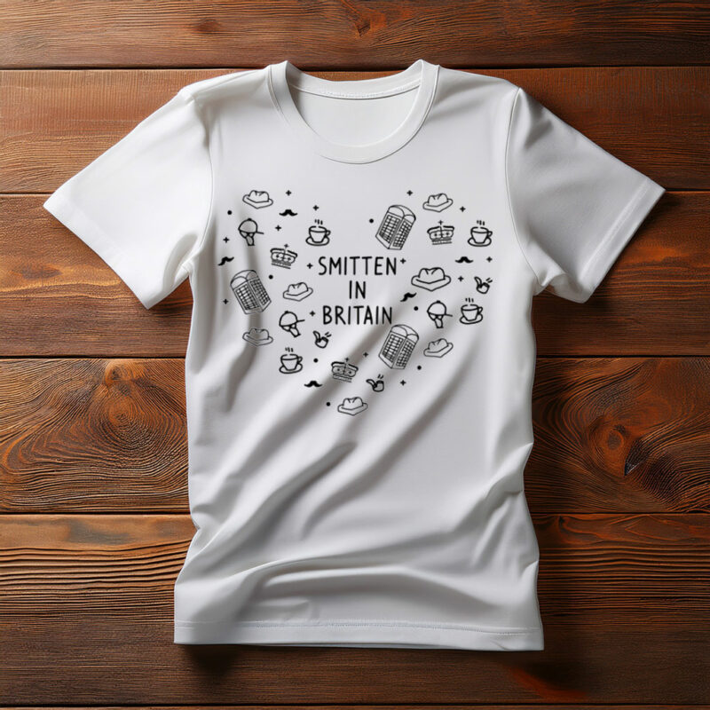 Smitten in Britain T-Shirt | UK-Inspired Romantic Graphic Tee