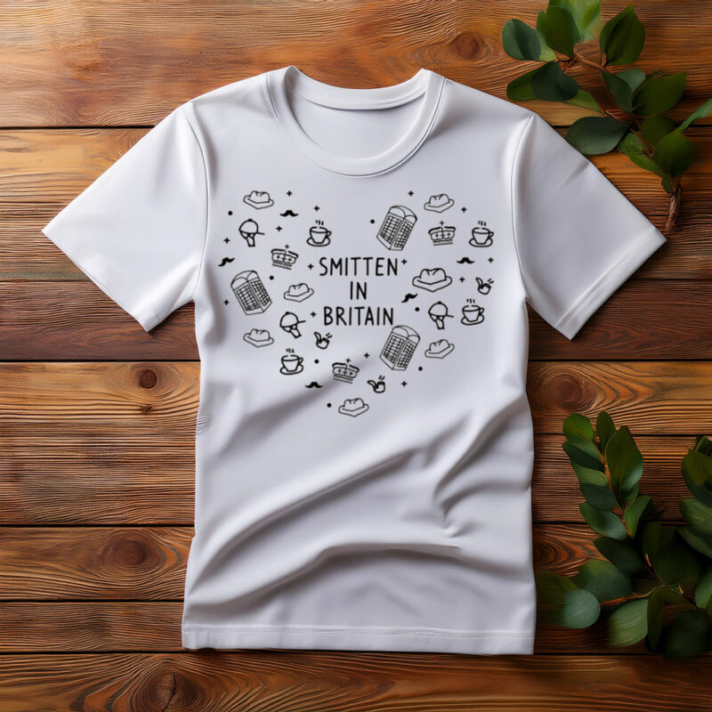 Smitten in Britain T-Shirt | UK-Inspired Romantic Graphic Tee