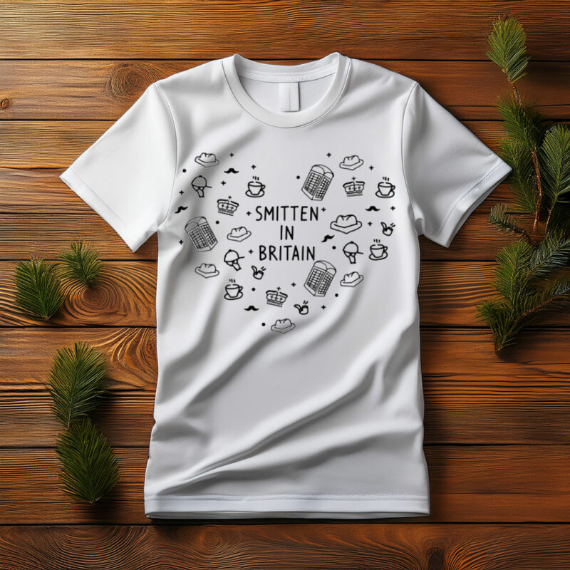 Smitten in Britain T-Shirt | UK-Inspired Romantic Graphic Tee