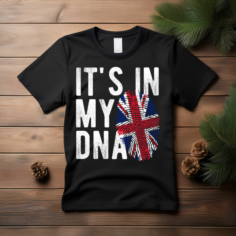 Union Jack DNA T-Shirt British Pride 100% Cotton Unisex Tee