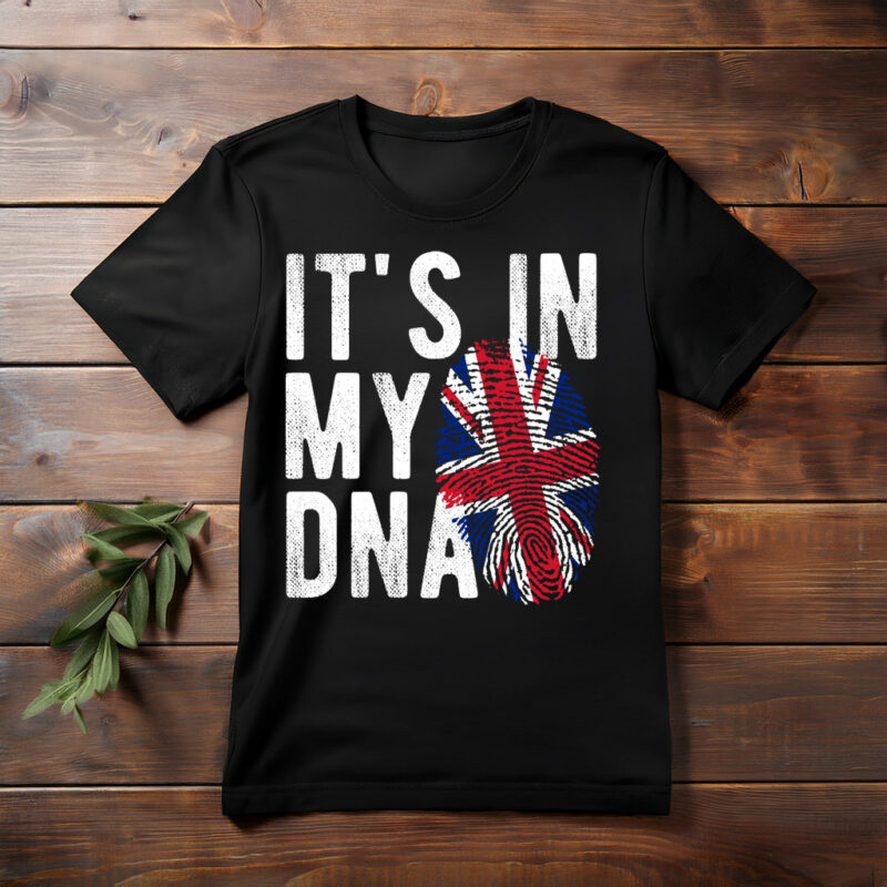 Union Jack DNA T-Shirt British Pride 100% Cotton Unisex Tee