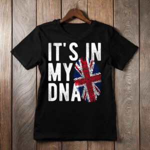 Union Jack DNA T-Shirt British Pride 100% Cotton Unisex Tee