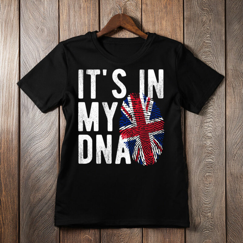 Union Jack DNA T-Shirt British Pride 100% Cotton Unisex Tee